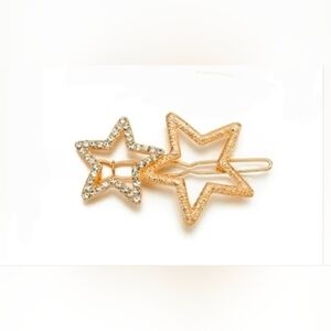 Gold Star Rhinestone Hair Clip BNIB